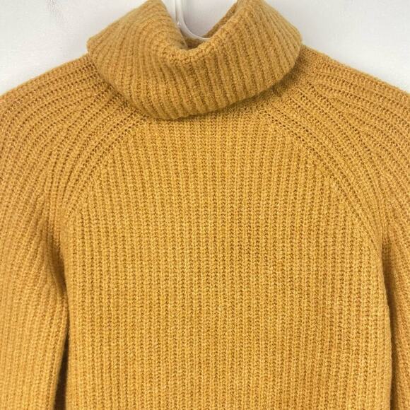 NWT * MADEWELL Mercer Turtleneck Sweater in Coziest Yarn in Heather Saffron - Picture 8 of 12